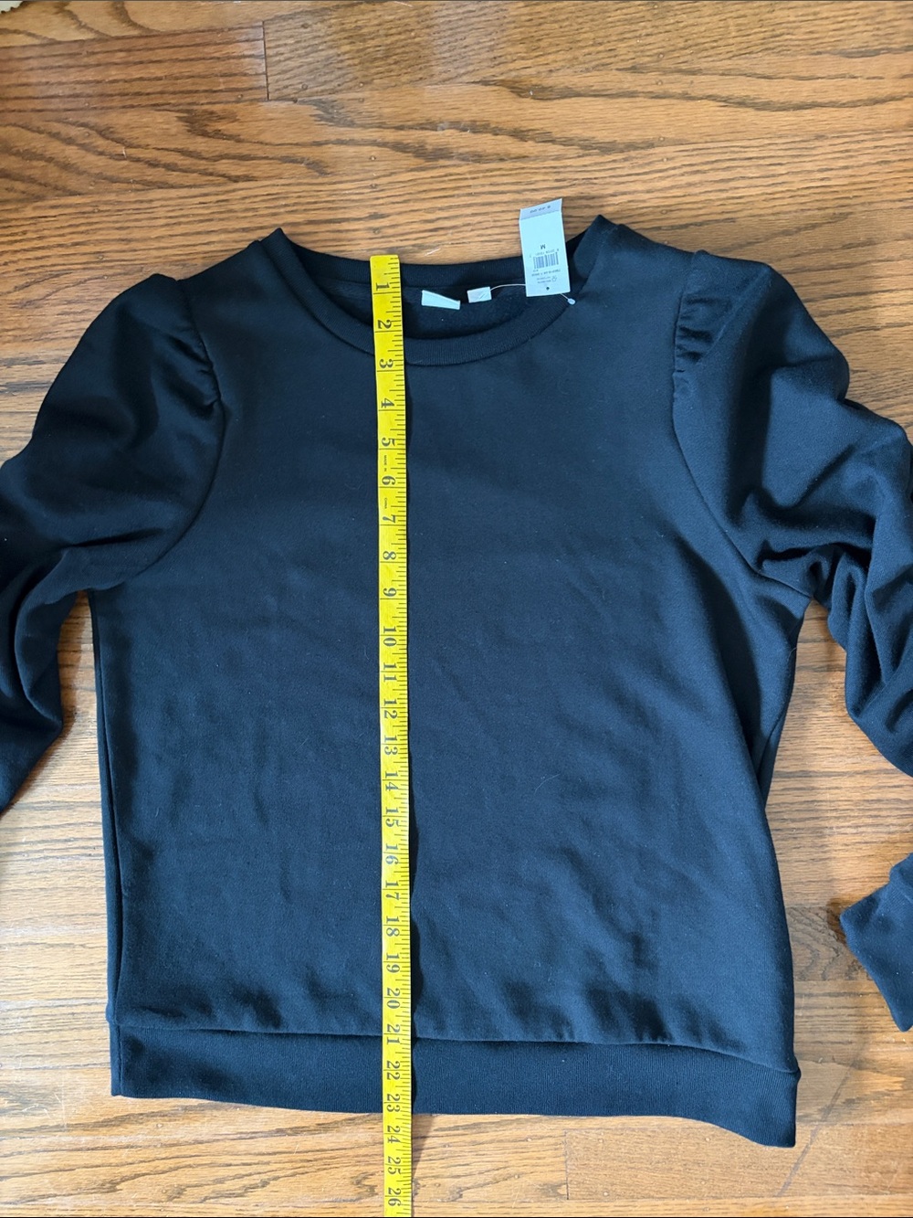 GAP Puff Sleve Black Crewneck Sweatshirt - Picture 14 of 14